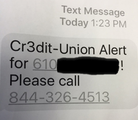 text fraud image