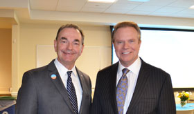 John Faust, president/ceo of Diamond Credit Union and Clint Matthews President/ceo of the Reading Health System