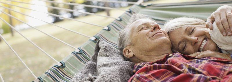 transition into full retirement couple on hammock