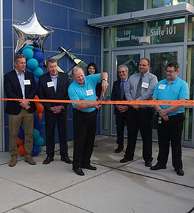 ribbon cutting at Royersford branch now open