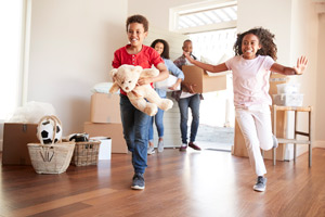 family moving into new home budget