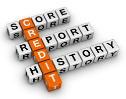 credit score word graphic