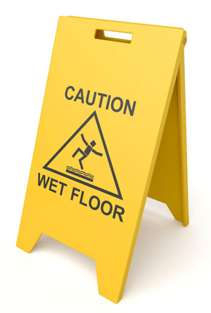 wet floor sign small business insurance