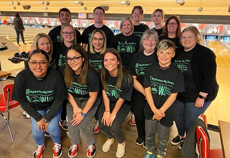 Diamond team at a bowling fundraiser for Big Brothers, Big Sisters.
