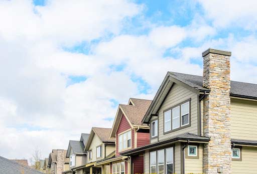 A row of houses.