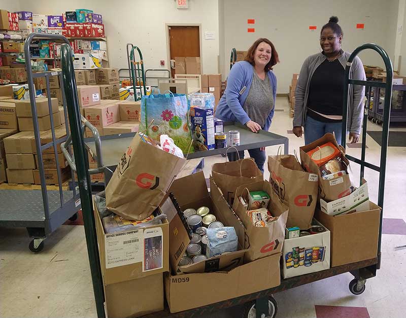 Diamond Credit Union holds a food collection drive for local organizations.