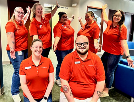 Diamond Credit Union's Pottstown Retail employees wore their Younity orange polos to celebrate a Younity Friday in September.