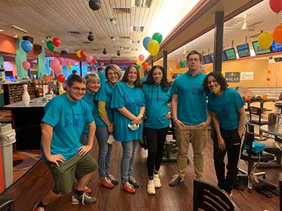 One of our four teams that participated in the community event Bowl For Kids.