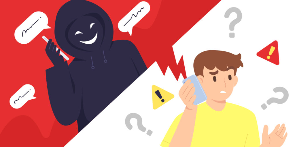 Caller ID Spoofing. Scammer calling credit union member.